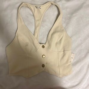 NWT Free People Cream Color Tank
